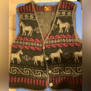 wool western horse vest (large)